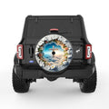 3D SKY CROSS BLACK CARBON FIBER TIRE COVER