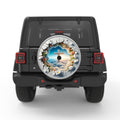3D SKY CROSS WHITE TIRE COVER