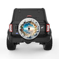 3D SKY CROSS PEARL  WHITE CARBON FIBER TIRE COVER