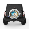 3D SKY CROSS WHITE TIRE COVER