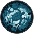 3D UNDERWATER TURTLE PEARL  WHITE CARBON FIBER TIRE COVER