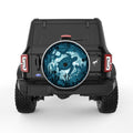 3D UNDERWATER TURTLE SILVER CARBON FIBER TIRE COVER