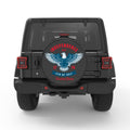 4TH JULY INDEPENDENCE DAY EAGLE PEARL  WHITE CARBON FIBER TIRE COVER
