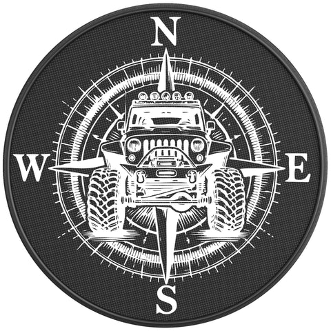 4X4 TRUCK COMPASS BLACK CARBON FIBER TIRE COVER