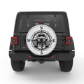 4X4 TRUCK COMPASS SILVER CARBON FIBER TIRE COVER