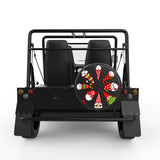 CHRISTMAS GNOMES BLACK CARBON FIBER TIRE COVER FOR MOKE