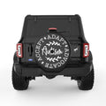 ACCEPT ADAPT ADVOCATE BLACK TIRE COVER