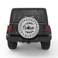 ACCEPT ADAPT ADVOCATE WHITE TIRE COVER