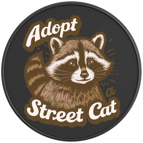 ADOPT A STREET CAT PEARL  WHITE CARBON FIBER TIRE COVER