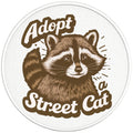 ADOPT A STREET CAT PEARL  WHITE CARBON FIBER TIRE COVER