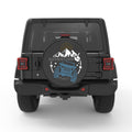 ADVENTURE AWAITS MOUNTAIN PEARL  WHITE CARBON FIBER TIRE COVER