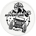 ADVENTURE AWAITS BLACK TIRE COVER