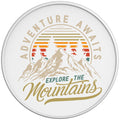 ADVENTURE AWAITS WHITE TIRE COVER