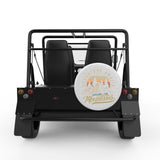 ADVENTURE AWAITS WHITE CARBON FIBER TIRE COVER FOR MOKE