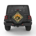 ADVENTURE BEGINS HERE PEARL  WHITE CARBON FIBER TIRE COVER