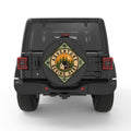 ADVENTURE BEGINS HERE BLACK CARBON FIBER TIRE COVER