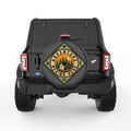 ADVENTURE BEGINS HERE BLACK CARBON FIBER TIRE COVER