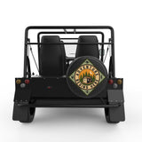 ADVENTURE BEGINS HERE BLACK CARBON FIBER TIRE COVER FOR MOKE