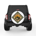 ADVENTURE BEGINS HERE WHITE TIRE COVER