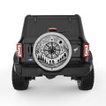 ADVENTURE COMPASS SILVER CARBON FIBER TIRE COVER