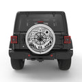 ADVENTURE COMPASS SILVER CARBON FIBER TIRE COVER
