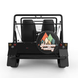 ADVENTURE IS CALLING BLACK CARBON FIBER TIRE COVER FOR MOKE