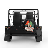 ADVENTURE IS CALLING BLACK TIRE COVER FOR MOKE