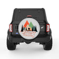ADVENTURE IS CALLING SILVER CARBON FIBER TIRE COVER