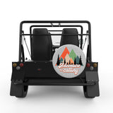 ADVENTURE IS CALLING SILVER CARBON FIBER TIRE COVER FOR MOKE
