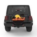 AFRICAN WILDLIFE BLACK CARBON FIBER TIRE COVER