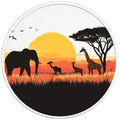AFRICAN WILDLIFE BLACK TIRE COVER