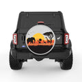 AFRICAN WILDLIFE SILVER CARBON FIBER TIRE COVER