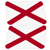 ALABAMA STATE FLAG QUARTER WINDOW DRIVER & PASSENGER DECALS