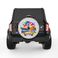 ALABAMA SILVER CARBON FIBER TIRE COVER