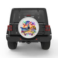 ALABAMA SILVER CARBON FIBER TIRE COVER