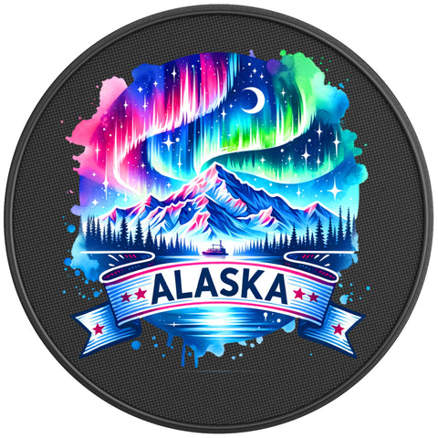 ALASKA PEARL  WHITE CARBON FIBER TIRE COVER