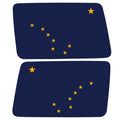 ALASKA STATE FLAG QUARTER WINDOW DRIVER & PASSENGER DECALS