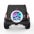 ALASKA PEARL  WHITE CARBON FIBER TIRE COVER