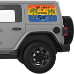 ALL I NEED IS VITAMIN SEA QUARTER WINDOW DECAL FITS 2018+ JEEP WRANGLER 4 DOOR HARD TOP JLU