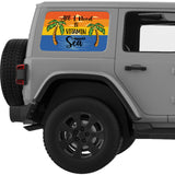 ALL I NEED IS VITAMIN SEA QUARTER WINDOW DECAL FITS 2011-2018 JEEP WRANGLER 4 DOOR HARD TOP JKU