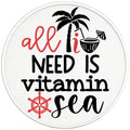 ALL I NEED IS VITAMIN SEA BLACK TIRE COVER