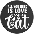 ALL YOU NEED IS LOVE AND A CAT BLACK CARBON FIBER TIRE COVER