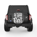 ALL YOU NEED IS LOVE AND A CAT BLACK CARBON FIBER TIRE COVER
