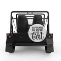 ALL YOU NEED IS LOVE AND A CAT WHITE CARBON FIBER TIRE COVER FOR MOKE
