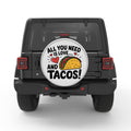 ALL YOU NEED IS LOVE AND TACOS BLACK TIRE COVER