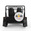 ALOHA BEACHES WHITE TIRE COVER FOR MOKE