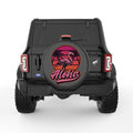 ALOHA FLAMINGO BLACK CARBON FIBER TIRE COVER