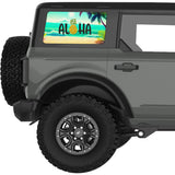 ALOHA SUMMER BEACH QUARTER WINDOW DECAL FITS 2021+ FORD BRONCO 4 DOOR HARD TOP