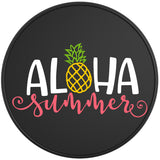 ALOHA SUMMER BLACK TIRE COVER