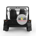 ALOHA SUMMER SILVER CARBON FIBER TIRE COVER FOR MOKE